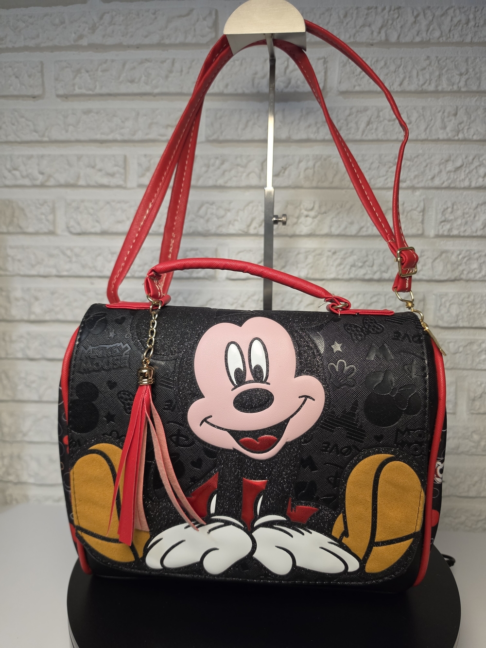 New Disney Red, Black & Pink Mickey Mouse Satchel